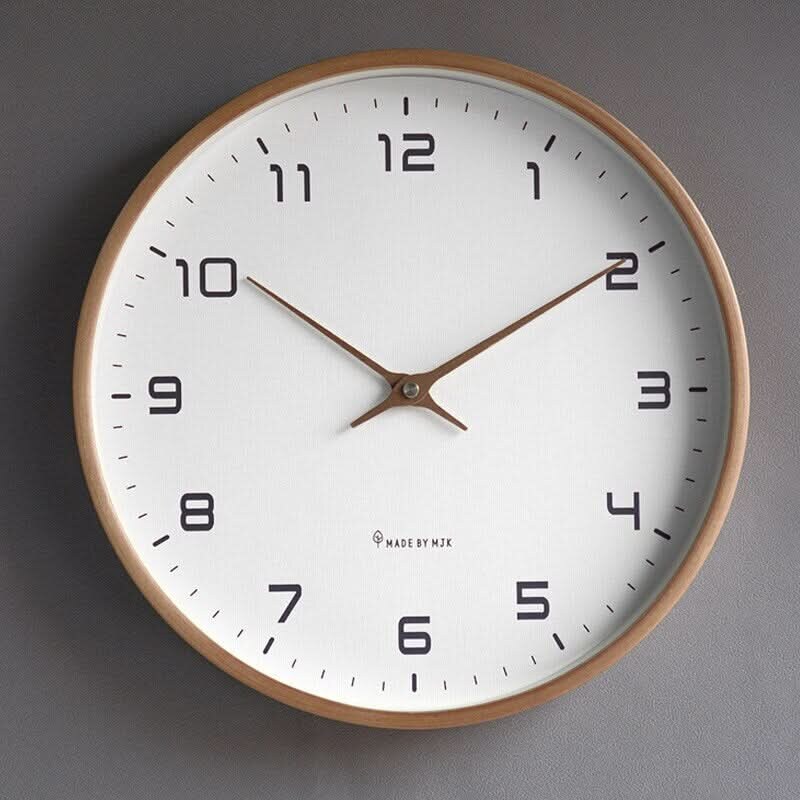 Wooden Wall Clock – silent movement, authentic Scandinavian design