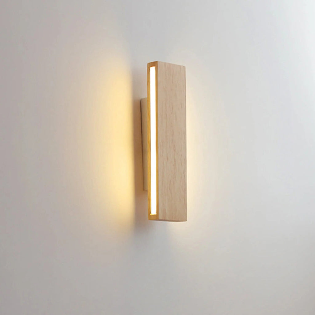Wooden Wall Light – Modern Matte Finish, Adjustable Warmth