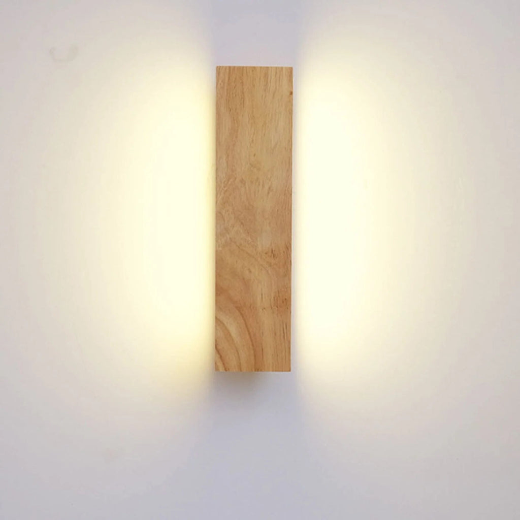Wooden Wall Light – Modern Matte Finish, Adjustable Warmth