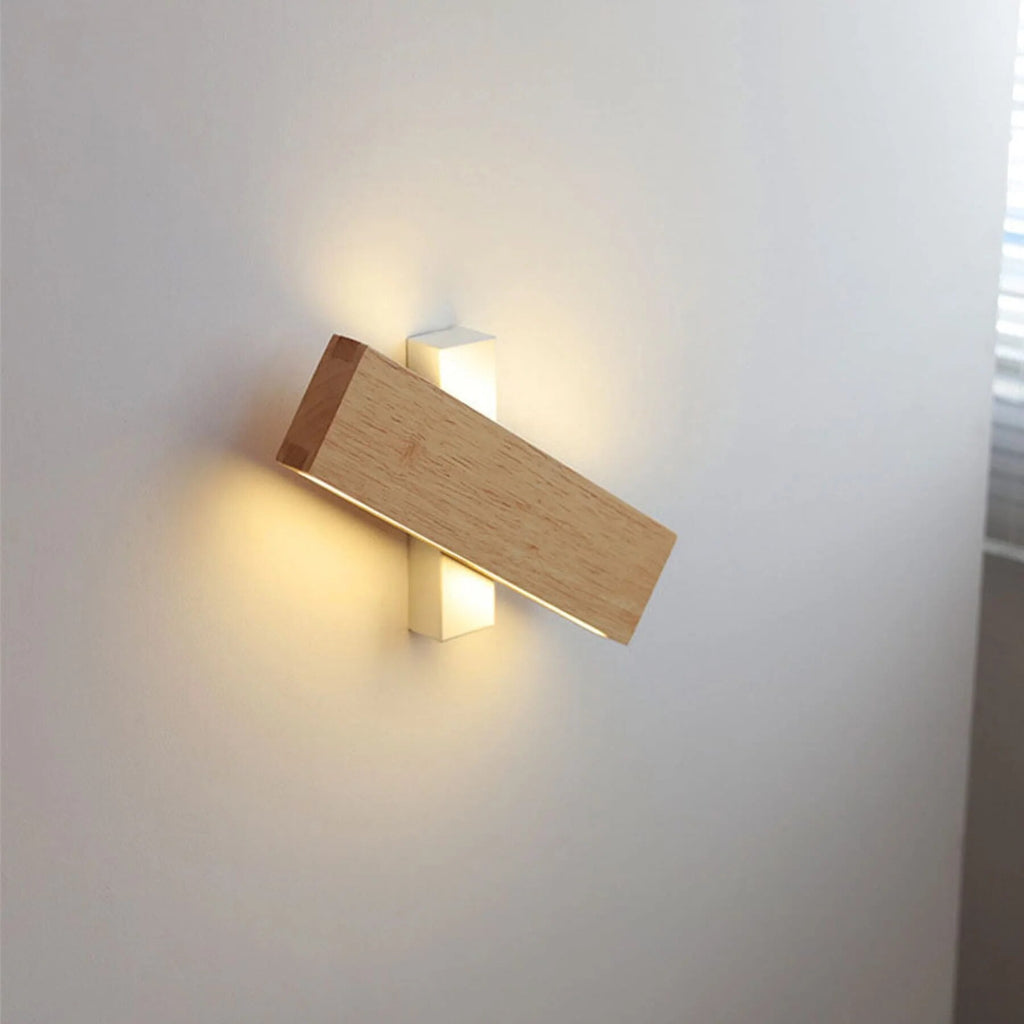 Wooden Wall Light – Modern Matte Finish, Adjustable Warmth