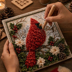 Yarn Art Kit – textured Christmas designs, no-sew crafting