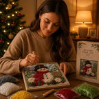 Yarn Art Kit – textured Christmas designs, no-sew crafting
