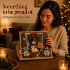 Yarn Art Kit – textured Christmas designs, no-sew crafting