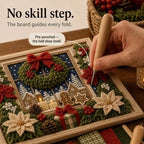 Yarn Art Kit – textured Christmas designs, no-sew crafting