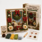 Yarn Art Kit – textured Christmas designs, no-sew crafting